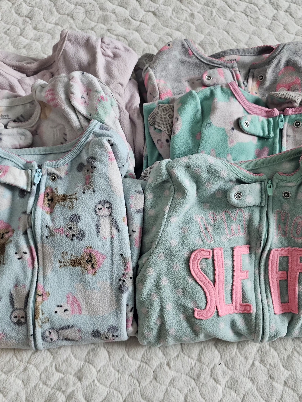 Bundle Little Girl Pajama Sleepers Footie Pajamas Toddler 4t